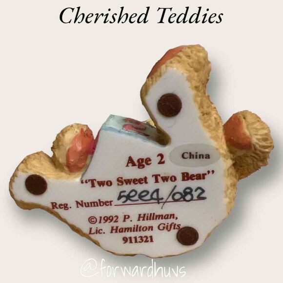 Cherished Teddies Figurine “Two Sweet Two Bear” #911321 - Picture 5 of 7